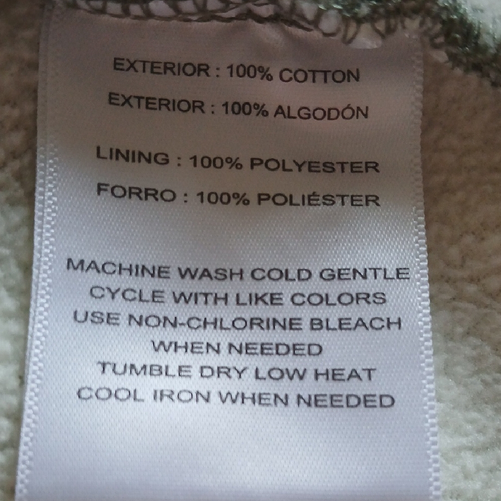 Hang Ten Olive Utility Jacket with Cream Collar Sz S - Picture 7 of 7